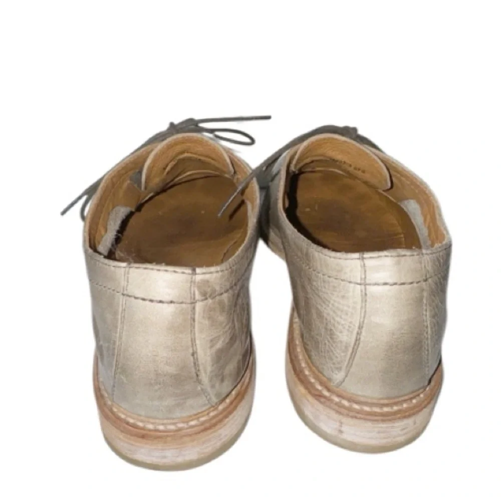 Frye Paul Bal Cap Toe Taupe Leather Oxford Sz 11 Lace Ups Business Contemporary